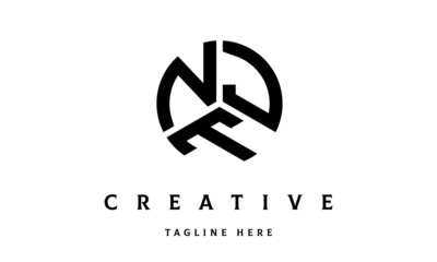 NJT circle three letter logo vector