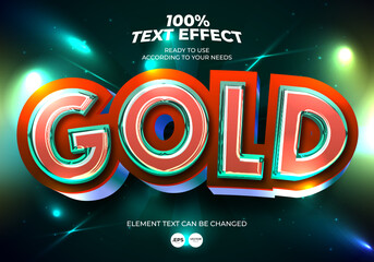 Fototapeta premium Gold Text Effect