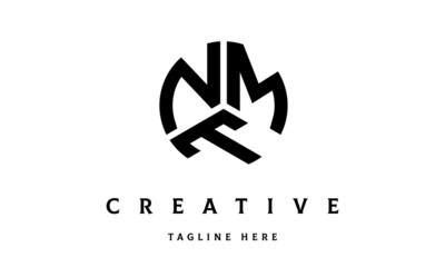 NMT circle three letter logo vector