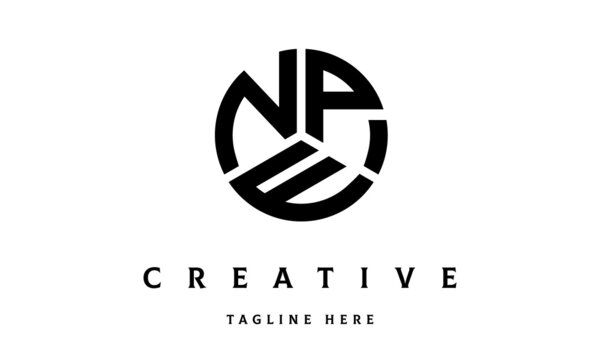 NPE circle three letter logo vector