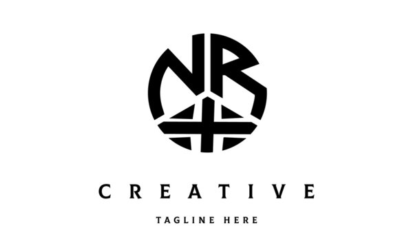 NRX circle three letter logo vector