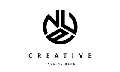 NUP circle three letter logo vector