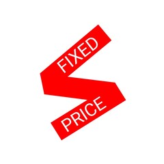 Fixed price sale icon web sticker white background