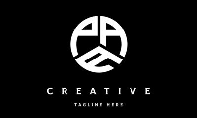 PAA circle three letter logo vector