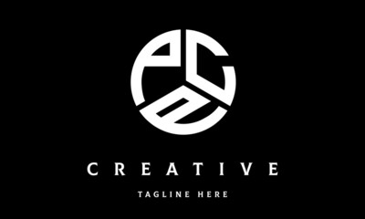 PCP circle three letter logo vector
