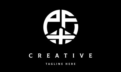 PFX circle three letter logo vector