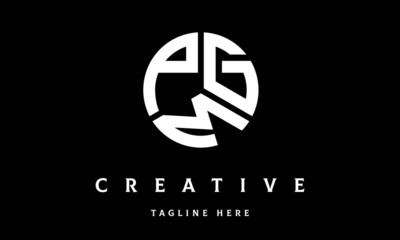 PGM circle three letter logo vector