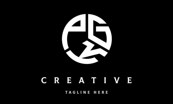 PGK circle three letter logo vector