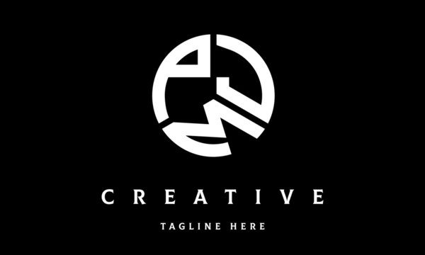 PJM circle three letter logo vector