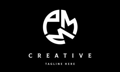 PMM circle three letter logo vector