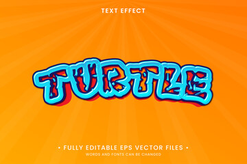 Turtle editable text effect