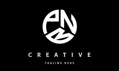 PNB circle three letter logo vector