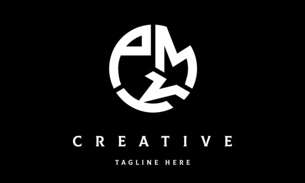 PMK circle three letter logo vector