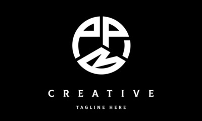 PPB circle three letter logo vector
