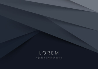 Abstract dark triangles layers background. Minimal style.