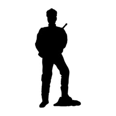 military standing with rifle