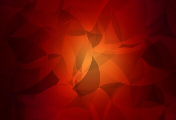 Naklejka na ściany i meble Dark Red vector polygonal pattern.