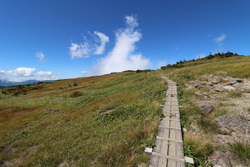 新潟県湯沢の苗場山の登山