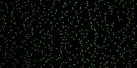 Dark Green vector layout with bright stars.