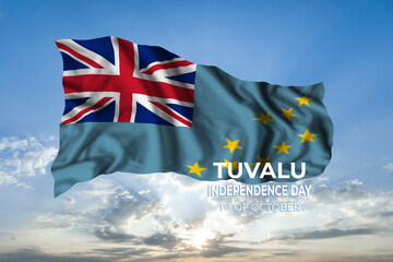 Tuvalu independence day card