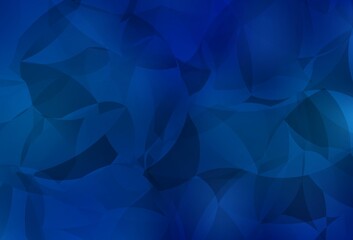 Obraz premium Light BLUE vector triangle mosaic background.