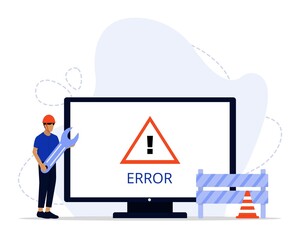 Vector Illustration, Website under construction Concept, Showing 404 internet connection problem message, Suitable for landing page, UI, web, App intro card, editorial, flyer, and banner