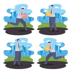 four businessmen risk management