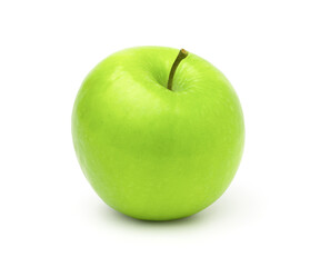 fresh green apple isolated on white background, full depth of field.