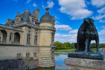 Fototapeta na wymiar Chateau und Park von Chantilly im Val D'Oise in Frankreich
