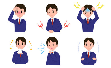 体調不良のビジネスマン