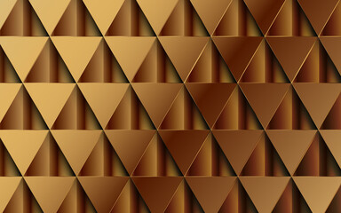 Abstract shining golden polygon pattern background. Luxury background. Vector illustration