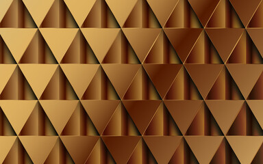 Obraz premium Abstract shining golden polygon pattern background. Luxury background. Vector illustration
