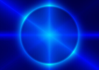 abstract effect design circle blue color tone neon style for background pattern