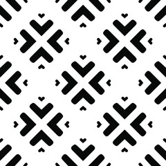 Seamless vector pattern in geometric ornamental style. Black  pattern.