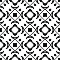 Seamless vector pattern in geometric ornamental style. Black  pattern.