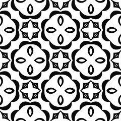 Seamless vector pattern in geometric ornamental style. Black  pattern.