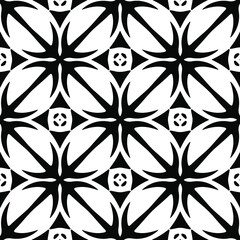 floral seamless pattern background.Geometric ornament for wallpapers and backgrounds. Black and white pattern.
