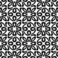 floral seamless pattern background.Geometric ornament for wallpapers and backgrounds. Black and white pattern.
