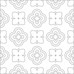 floral pattern background.Repeating geometric pattern from striped elements. Black pattern. 