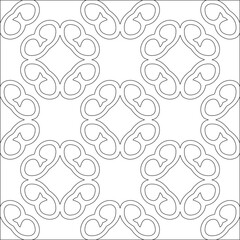 floral pattern background.Repeating geometric pattern from striped elements. Black pattern. 