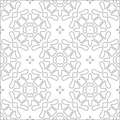 floral pattern background.Repeating geometric pattern from striped elements. Black pattern. 