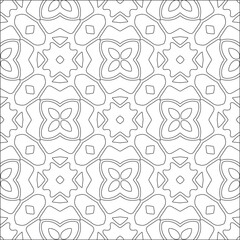 floral pattern background.Repeating geometric pattern from striped elements. Black pattern. 