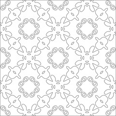 floral pattern background.Repeating geometric pattern from striped elements. Black pattern. 