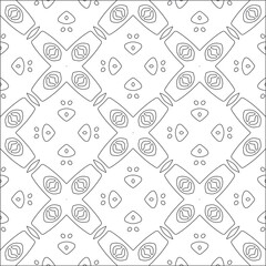 floral pattern background.Repeating geometric pattern from striped elements. Black pattern. 