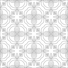 floral pattern background.Repeating geometric pattern from striped elements. Black pattern. 