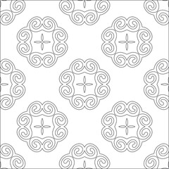 floral pattern background.Repeating geometric pattern from striped elements. Black pattern. 