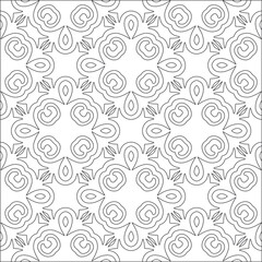 floral pattern background.Repeating geometric pattern from striped elements. Black pattern. 