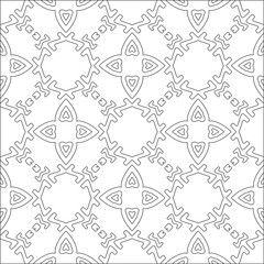 floral pattern background.Repeating geometric pattern from striped elements. Black pattern. 