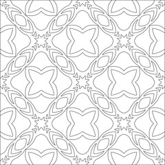 floral pattern background.Repeating geometric pattern from striped elements.  Black pattern. 