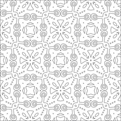 floral pattern background.Repeating geometric pattern from striped elements.  Black pattern. 